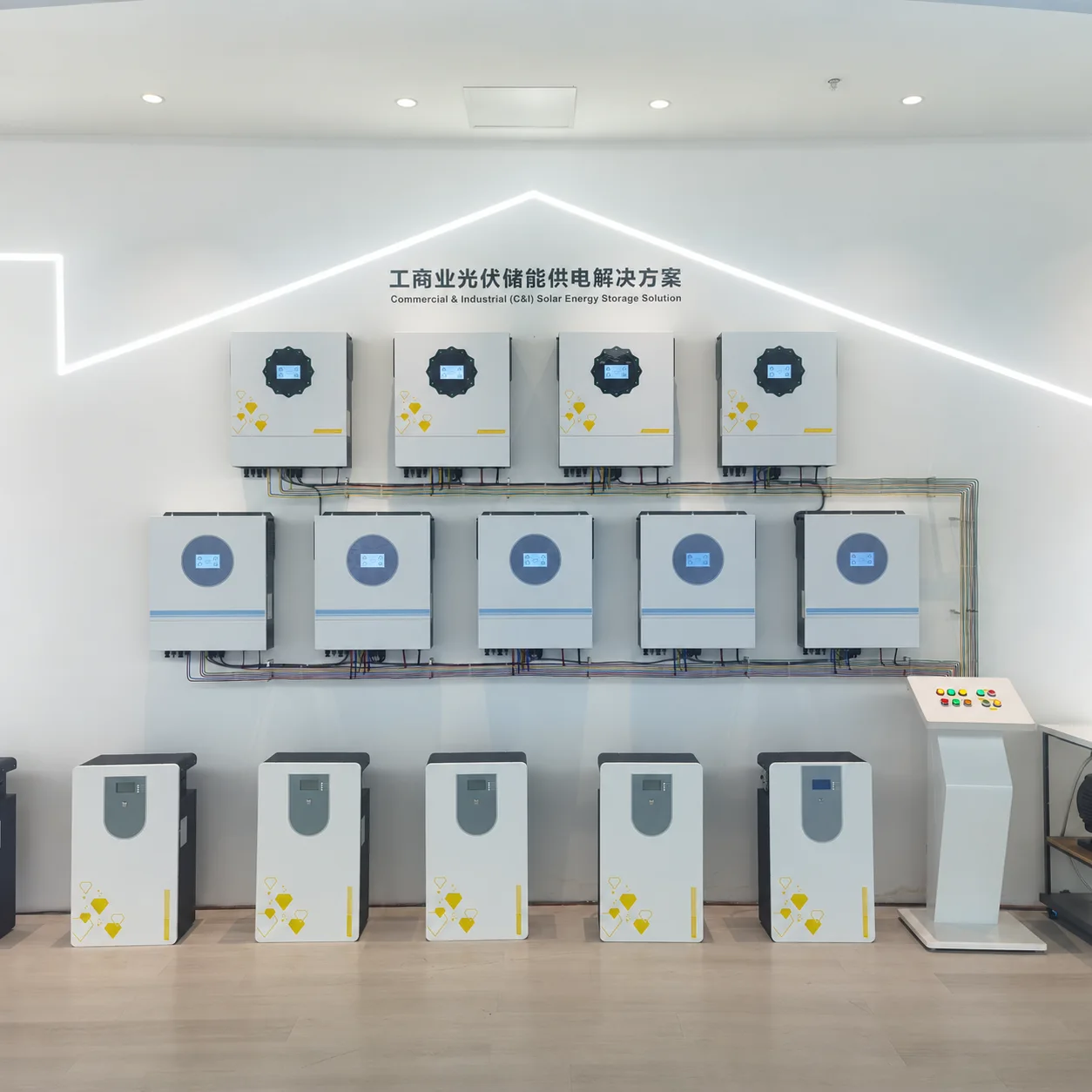 Inverter and battery product display